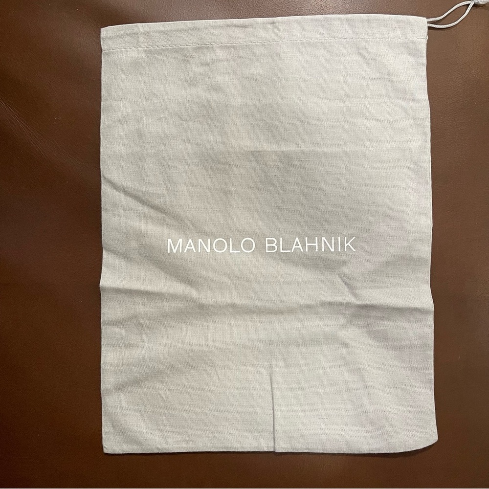 MANOLO BLAHNIK GRAY SHOE DUST BAG